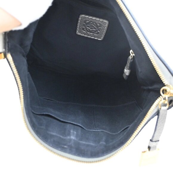 LOEWE Logo New Road Crossbody Shoulder Bag Canvas Leather Gray GHW 30KB767 - Picture 8 of 16